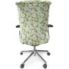 Ambesonne Squirrel Office Chair Cover, Christmas New Year Nature Pattern with Reindeers and Cardinal Birds Sketch Art, Stretchable Decorative Universal Size High Back Printed Slipcover, Brown White(Fern Green Yellow White)