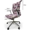 Ambesonne Squirrel Office Chair Cover, Christmas New Year Nature Pattern with Reindeers and Cardinal Birds Sketch Art, Stretchable Decorative Universal Size High Back Printed Slipcover, Brown White(Purple White)