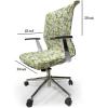 Ambesonne Squirrel Office Chair Cover, Christmas New Year Nature Pattern with Reindeers and Cardinal Birds Sketch Art, Stretchable Decorative Universal Size High Back Printed Slipcover, Brown White(Fern Green Yellow White)
