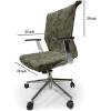 Ambesonne Squirrel Office Chair Cover, Christmas New Year Nature Pattern with Reindeers and Cardinal Birds Sketch Art, Stretchable Decorative Universal Size High Back Printed Slipcover, Brown White(Army Green Dark Taupe)