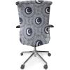 Ambesonne Squirrel Office Chair Cover, Christmas New Year Nature Pattern with Reindeers and Cardinal Birds Sketch Art, Stretchable Decorative Universal Size High Back Printed Slipcover, Brown White(Navy White)