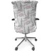 Ambesonne Squirrel Office Chair Cover, Christmas New Year Nature Pattern with Reindeers and Cardinal Birds Sketch Art, Stretchable Decorative Universal Size High Back Printed Slipcover, Brown White(Blue Pink)