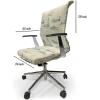 Ambesonne Squirrel Office Chair Cover, Christmas New Year Nature Pattern with Reindeers and Cardinal Birds Sketch Art, Stretchable Decorative Universal Size High Back Printed Slipcover, Brown White(Blue Beige)