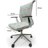 Ambesonne Squirrel Office Chair Cover, Christmas New Year Nature Pattern with Reindeers and Cardinal Birds Sketch Art, Stretchable Decorative Universal Size High Back Printed Slipcover, Brown White(Mint Green)