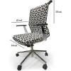 Ambesonne Squirrel Office Chair Cover, Christmas New Year Nature Pattern with Reindeers and Cardinal Birds Sketch Art, Stretchable Decorative Universal Size High Back Printed Slipcover, Brown White(Grey Black)