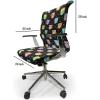Ambesonne Squirrel Office Chair Cover, Christmas New Year Nature Pattern with Reindeers and Cardinal Birds Sketch Art, Stretchable Decorative Universal Size High Back Printed Slipcover, Brown White(Black Multicolor)
