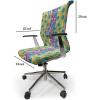 Ambesonne Squirrel Office Chair Cover, Christmas New Year Nature Pattern with Reindeers and Cardinal Birds Sketch Art, Stretchable Decorative Universal Size High Back Printed Slipcover, Brown White(Aqua Purple)