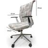 Ambesonne Squirrel Office Chair Cover, Christmas New Year Nature Pattern with Reindeers and Cardinal Birds Sketch Art, Stretchable Decorative Universal Size High Back Printed Slipcover, Brown White(Blue Pink)