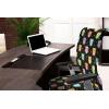 Ambesonne Squirrel Office Chair Cover, Christmas New Year Nature Pattern with Reindeers and Cardinal Birds Sketch Art, Stretchable Decorative Universal Size High Back Printed Slipcover, Brown White(Black Multicolor)