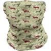 Ambesonne Unisex Multicolor Face and Neck Warmers(Damask Snowflake Deer)