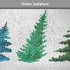 Ambesonne Vintage Christmas Chair Cushion Pads Set of 6, Snowy Winter Branches and Pine Cones Top View Rustic Vibes, Anti-Slip Seat Padding for Kitchen & Patio, 16″x16″, Ecru and Olive Green(Petrol Blue Forest Green)