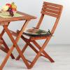 Ambesonne Vintage Christmas Chair Cushion Pads Set of 6, Snowy Winter Branches and Pine Cones Top View Rustic Vibes, Anti-Slip Seat Padding for Kitchen & Patio, 16″x16″, Ecru and Olive Green(Sand Brown Green Scarlet)