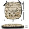 Ambesonne Vintage Christmas Chair Cushion Pads Set of 6, Snowy Winter Branches and Pine Cones Top View Rustic Vibes, Anti-Slip Seat Padding for Kitchen & Patio, 16″x16″, Ecru and Olive Green(Sand Brown Ecru and Amber)