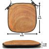Ambesonne Vintage Christmas Chair Cushion Pads Set of 6, Snowy Winter Branches and Pine Cones Top View Rustic Vibes, Anti-Slip Seat Padding for Kitchen & Patio, 16″x16″, Ecru and Olive Green(Dark Orange Vermilion)