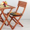 Ambesonne Vintage Christmas Chair Cushion Pads Set of 6, Snowy Winter Branches and Pine Cones Top View Rustic Vibes, Anti-Slip Seat Padding for Kitchen & Patio, 16″x16″, Ecru and Olive Green(Orange Vermilion and Black)