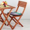Ambesonne Vintage Christmas Chair Cushion Pads Set of 6, Snowy Winter Branches and Pine Cones Top View Rustic Vibes, Anti-Slip Seat Padding for Kitchen & Patio, 16″x16″, Ecru and Olive Green(Seafoam Pale Purple Black)