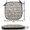 Ambesonne Vintage Christmas Chair Cushion Pads Set of 6, Snowy Winter Branches and Pine Cones Top View Rustic Vibes, Anti-Slip Seat Padding for Kitchen & Patio, 16″x16″, Ecru and Olive Green(Pale Sepia and Dark Eggshell)