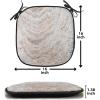 Ambesonne Vintage Christmas Chair Cushion Pads Set of 6, Snowy Winter Branches and Pine Cones Top View Rustic Vibes, Anti-Slip Seat Padding for Kitchen & Patio, 16″x16″, Ecru and Olive Green(Pale Salmon and Dark Eggshell)