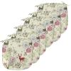 Ambesonne Winter Chair Seating Cushion Set of 4, Deer Silhouettes with Blossoming Flowers Abstract Christmas Nature, Anti-Slip Seat Padding for Kitchen & Patio, 16″x16″, Olive Green Pale Green(Green Olive)