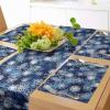 Ambesonne Winter Table Runner & Placemats, Various Different Ornate Snowflakes Blizzard Cold Season Xmas Themed, Set for Dining Table Decor, Placemat 4 pcs + Runner 16″x72″, Pale Blue