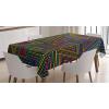 Ambesonne Winter Tablecloth, Pattern with Ornate Snowflake Motifs and Dots Retro Christmas Inspired Repetitive, Rectangular Table Cover for Dining Room Kitchen Decor, 60″ X 84″,White Bluegrey(Pastel Rainbow)
