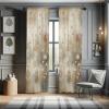 Ambesonne Bohemian Curtains, Boho Botanical Pattern of Thin Dried Branches and Blooming Roses, Window Treatments 2 Panel Set for Living Room Bedroom, Pair of – 28″ x 63″, Dark Tan Blue and Pale Sepia