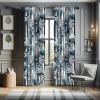 Ambesonne Botanical Curtains, Vintage Floral Pattern with Detailed Exotic Leaves from Different Trees, Window Treatments 2 Panel Set for Living Room Bedroom, Pair of – 28″ x 84″, Green and Ivory(Blue Indigo Dark Coral)