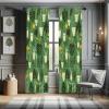 Ambesonne Botanical Curtains, Vintage Floral Pattern with Detailed Exotic Leaves from Different Trees, Window Treatments 2 Panel Set for Living Room Bedroom, Pair of – 28″ x 84″, Green and Ivory(Fern Green Apricot Beige)