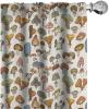 Ambesonne Botanical Curtains, Vintage Floral Pattern with Detailed Exotic Leaves from Different Trees, Window Treatments 2 Panel Set for Living Room Bedroom, Pair of – 28″ x 84″, Green and Ivory(Green Yellow Orange)