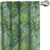 Ambesonne Botanical Curtains, Vintage Floral Pattern with Detailed Exotic Leaves from Different Trees, Window Treatments 2 Panel Set for Living Room Bedroom, Pair of – 28″ x 84″, Green and Ivory(Green)