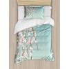 Ambesonne Christmas Duvet Cover Set, Vintage Merry Xmas Wreath Several Noel Yule and Ribbons Candles Bells Image, Decorative 3 Piece Bedding Set with 2 Pillow Shams, King Size, Red(Mint Pale Pink and Taupe)