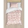 Ambesonne Christmas Duvet Cover Set, Vintage Merry Xmas Wreath Several Noel Yule and Ribbons Candles Bells Image, Decorative 3 Piece Bedding Set with 2 Pillow Shams, King Size, Red(Vermilion White)