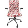 Ambesonne Christmas Office Chair Cover, Classical Themed Old Fashioned Celebration Carols Winter Design Patterns, Stretchable Decorative Universal Size High Back Printed Slipcover, White and Vermilion(White and Vermilion)