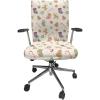 Ambesonne Christmas Office Chair Cover, Traditional Sweets Party Gingerbread Cookies Lollipop Candies Socks, Stretchable Decorative Universal Size High Back Printed Slipcover, Pale Coffee Green Red