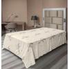 Ambesonne Damask Flat Sheet, Simple Design Neutral Colors Floral Boho Artwork on Darkened Backdrop, Soft Comfortable Top Sheet Decorative Bedding 1 Piece, California King, Charcoal Grey Grey Teal(Cream Pale Grey)