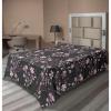 Ambesonne Damask Flat Sheet, Simple Design Neutral Colors Floral Boho Artwork on Darkened Backdrop, Soft Comfortable Top Sheet Decorative Bedding 1 Piece, California King, Charcoal Grey Grey Teal(Mauve Rose Charcoal Grey)