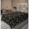 Ambesonne Damask Flat Sheet, Simple Design Neutral Colors Floral Boho Artwork on Darkened Backdrop, Soft Comfortable Top Sheet Decorative Bedding 1 Piece, California King, Charcoal Grey Grey Teal(Charcoal Grey and Pale Yellow)