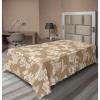 Ambesonne Damask Flat Sheet, Simple Design Neutral Colors Floral Boho Artwork on Darkened Backdrop, Soft Comfortable Top Sheet Decorative Bedding 1 Piece, California King, Charcoal Grey Grey Teal(Eggshell Pastel Brown)