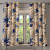Ambesonne Delicate Roses Grommet Curtain, Retro Themed Garden Scene Flowers Vintage with Neutral Colors, Decorative 2-Panel Window Drapes for Bedroom Living Room, 50″ x 84″, Pale Peach Pale Grey Dust(Dark Ceil Blue Eggshell)