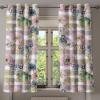 Ambesonne Delicate Roses Grommet Curtain, Retro Themed Garden Scene Flowers Vintage with Neutral Colors, Decorative 2-Panel Window Drapes for Bedroom Living Room, 50″ x 84″, Pale Peach Pale Grey Dust(Lilac Dark Eggshell Ivory)