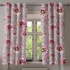Ambesonne Delicate Roses Grommet Curtain, Retro Themed Garden Scene Flowers Vintage with Neutral Colors, Decorative 2-Panel Window Drapes for Bedroom Living Room, 50″ x 84″, Pale Peach Pale Grey Dust(Lilac Raspberry Dust)