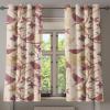 Ambesonne Delicate Roses Grommet Curtain, Retro Themed Garden Scene Flowers Vintage with Neutral Colors, Decorative 2-Panel Window Drapes for Bedroom Living Room, 50″ x 84″, Pale Peach Pale Grey Dust(Dried Rose Pale Peach)
