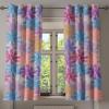 Ambesonne Delicate Roses Grommet Curtain, Retro Themed Garden Scene Flowers Vintage with Neutral Colors, Decorative 2-Panel Window Drapes for Bedroom Living Room, 50″ x 84″, Pale Peach Pale Grey Dust(Violet Deep Sky Blue)