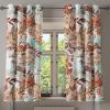 Ambesonne Delicate Roses Grommet Curtain, Retro Themed Garden Scene Flowers Vintage with Neutral Colors, Decorative 2-Panel Window Drapes for Bedroom Living Room, 50″ x 84″, Pale Peach Pale Grey Dust(Burnt Orange Paprika Ecru)