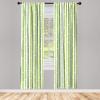 Ambesonne Modern Window Curtains, Jumble Colors Illustration of Oriental Floral Motif with Greenery Leaves, Lightweight Decorative 2-Panel Set & Rod Pocket, Pair of – 28″ x 63″, Pale Grey Multicolor(Lime Green)