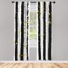 Ambesonne Modern Window Curtains, Jumble Colors Illustration of Oriental Floral Motif with Greenery Leaves, Lightweight Decorative 2-Panel Set & Rod Pocket, Pair of – 28″ x 63″, Pale Grey Multicolor(Yellow Grey)