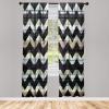 Ambesonne Modern Window Curtains, Jumble Colors Illustration of Oriental Floral Motif with Greenery Leaves, Lightweight Decorative 2-Panel Set & Rod Pocket, Pair of – 28″ x 63″, Pale Grey Multicolor(Black Blue)