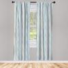 Ambesonne Modern Window Curtains, Jumble Colors Illustration of Oriental Floral Motif with Greenery Leaves, Lightweight Decorative 2-Panel Set & Rod Pocket, Pair of – 28″ x 63″, Pale Grey Multicolor(Blue Beige)