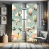 Ambesonne Modern Window Curtains, Jumble Colors Illustration of Oriental Floral Motif with Greenery Leaves, Lightweight Decorative 2-Panel Set & Rod Pocket, Pair of – 28″ x 63″, Pale Grey Multicolor(Pale Teal Blush Off White)