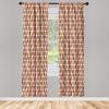 Ambesonne Modern Window Curtains, Jumble Colors Illustration of Oriental Floral Motif with Greenery Leaves, Lightweight Decorative 2-Panel Set & Rod Pocket, Pair of – 28″ x 63″, Pale Grey Multicolor(Taupe Red)